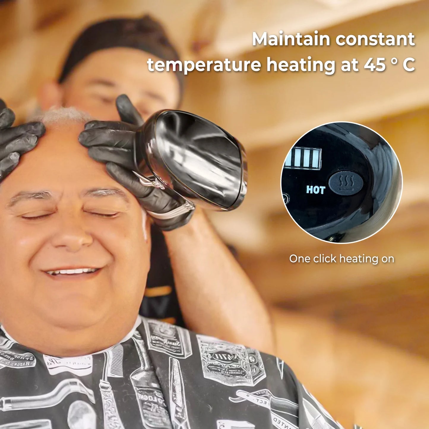 UKLISS Barber Massager – Cordless Heated Vibration Relief
