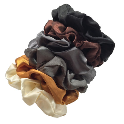 KentDO™ Satin Scrunchies 6PCS – No-Crease Hair Ties