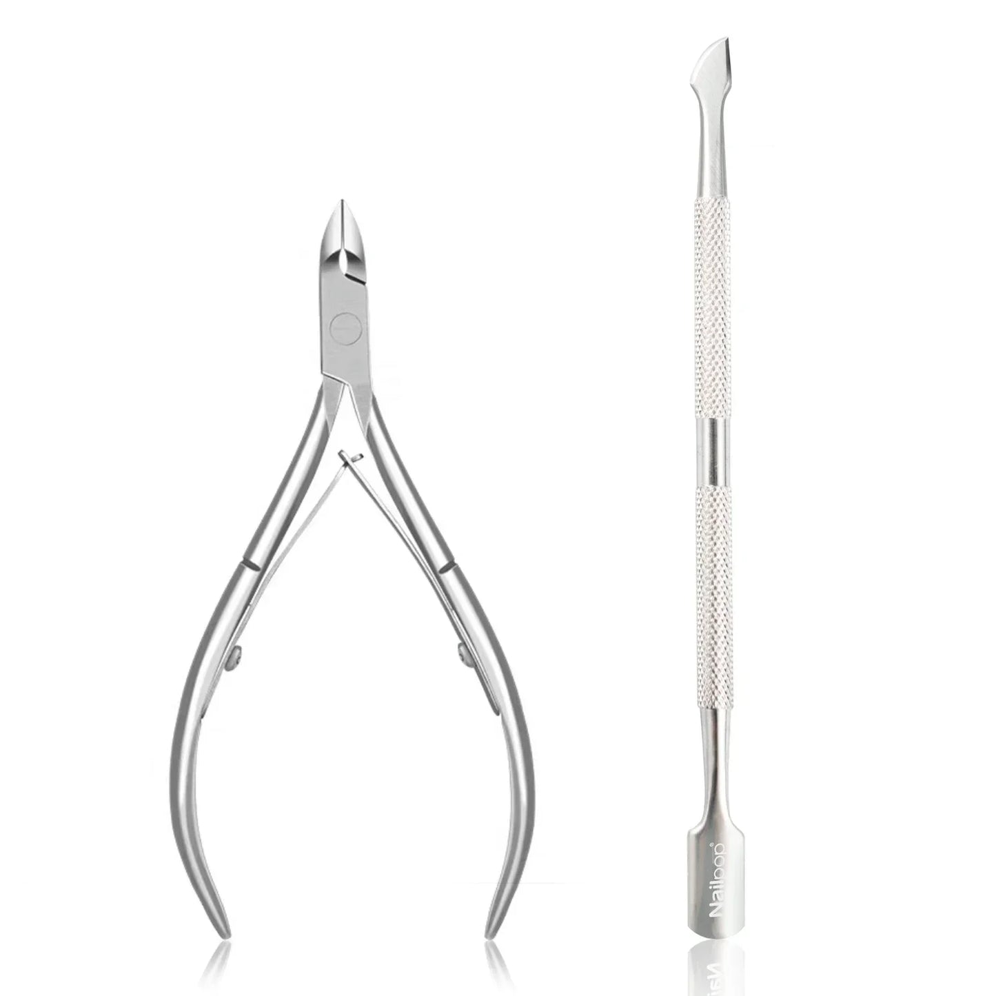 KentDO™ Stainless Steel Nail Cutter & Cuticle Pusher Set