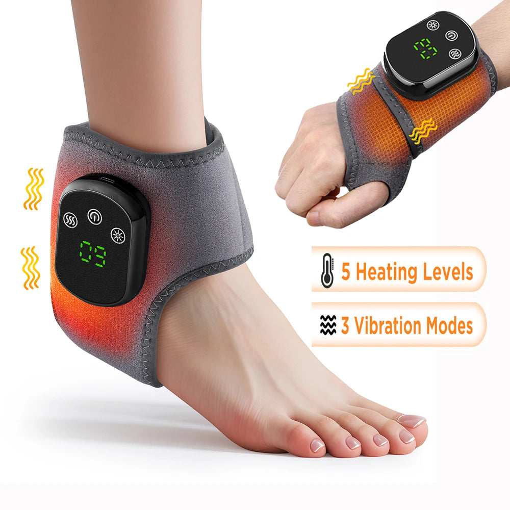 Electric Ankle Massager with Heat for Fast Muscle Relief