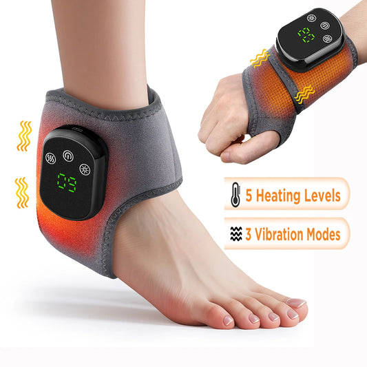 Electric Ankle Massager with Heat for Fast Muscle Relief