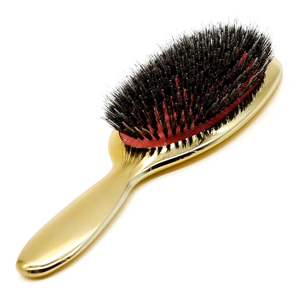 KentDO™ Luxury Boar Bristle Paddle Hair Brush – Anti-Static & Massage Comb