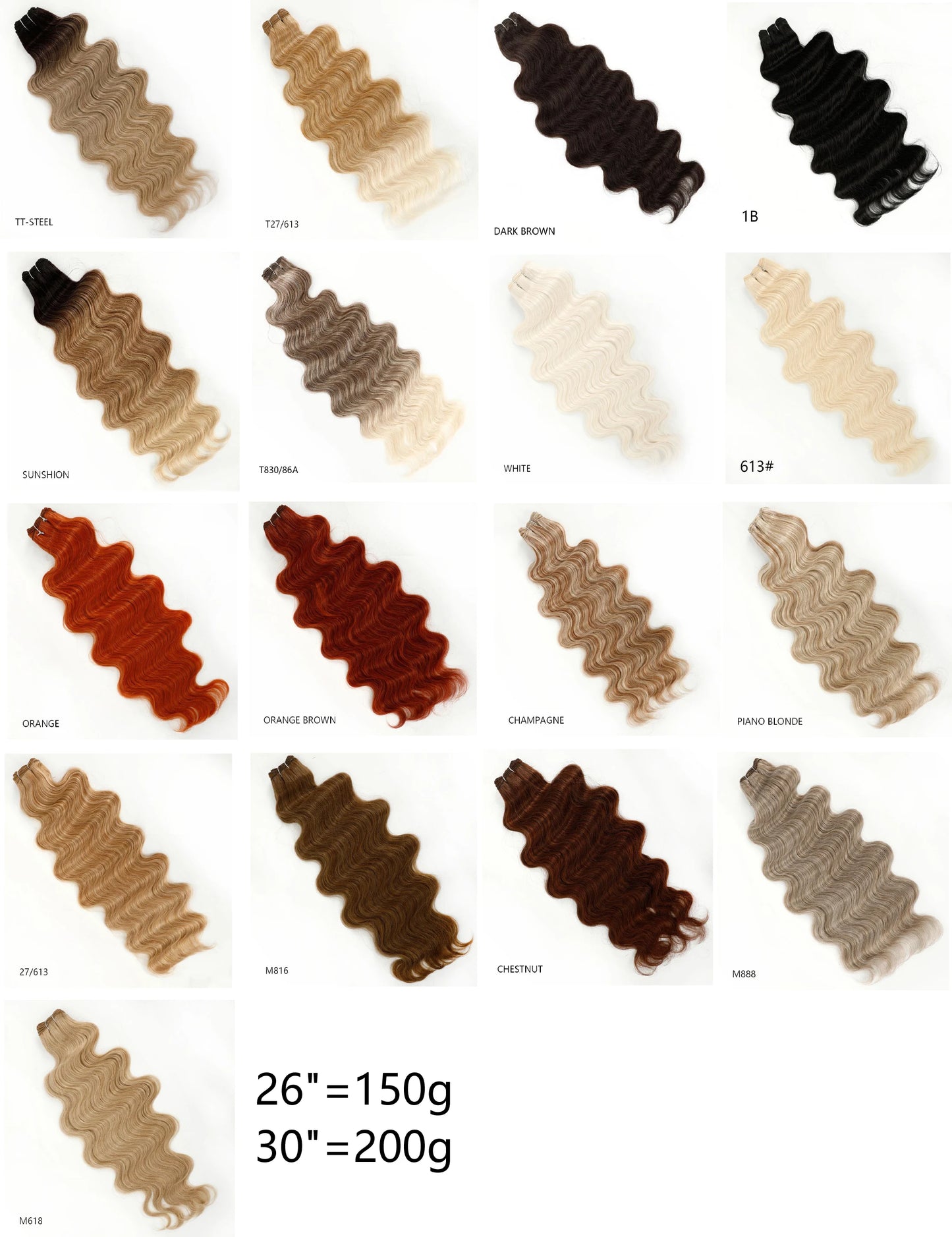 KentDO™ 30" Ombre Brown Body Wave Hair Extensions – Voluminous Look