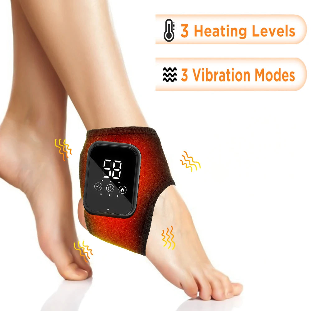 Electric Ankle Massager with Heat for Fast Muscle Relief