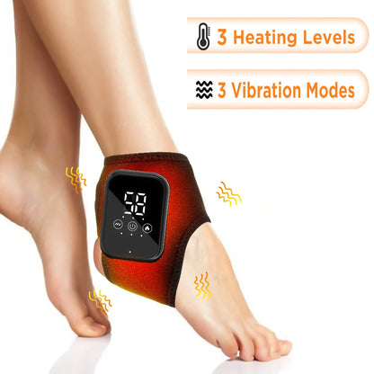 Electric Ankle Massager with Heat for Fast Muscle Relief