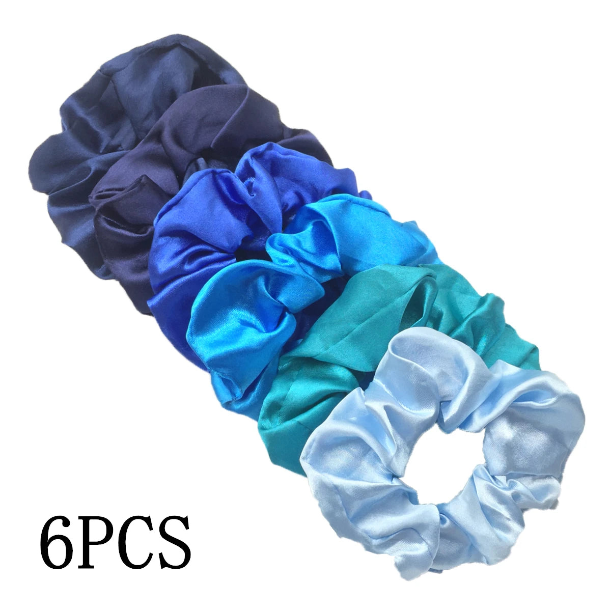 KentDO™ Satin Scrunchies 6PCS – No-Crease Hair Ties