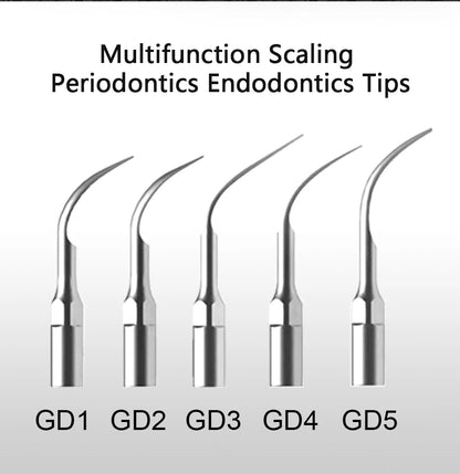 KentDO™ 5pcs Dental Ultrasonic Scaler Tips – Precision Cleaning
