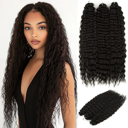 KentDO™ Water Wave Crochet Hair – Soft, Natural Curls 22"