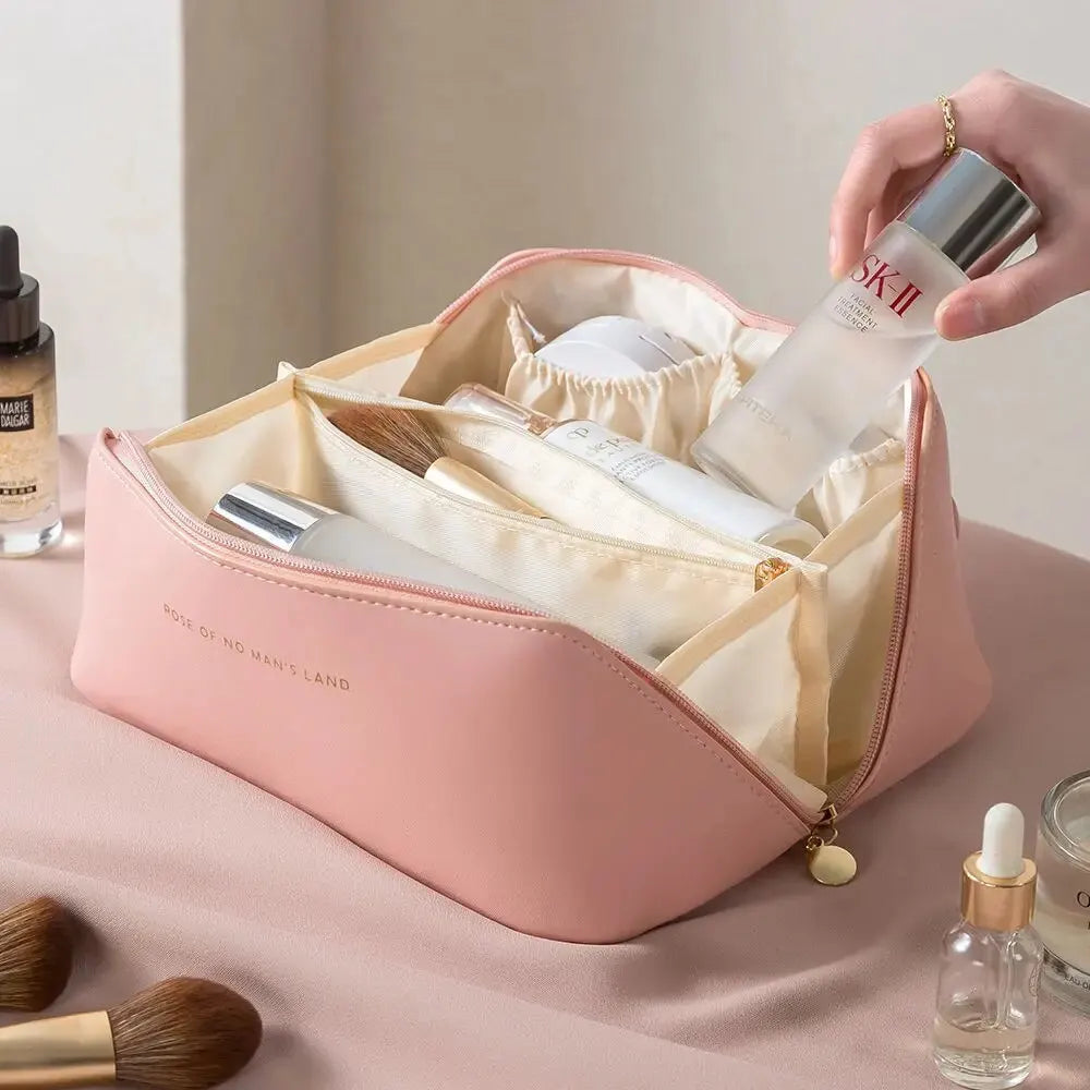 KentDO™ Luxury Travel Makeup Organizer – Stylish & Spacious