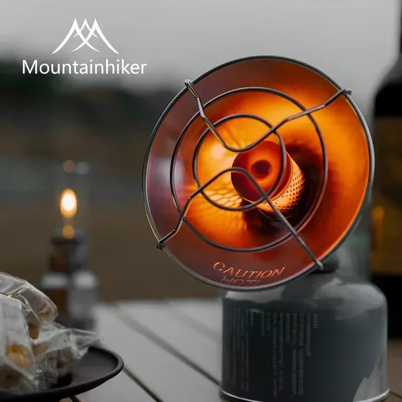 portable outdoor gas heater in tent