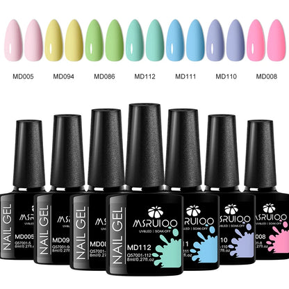KentDO™ 7-Color Gel Nail Polish Set – Long-Lasting UV