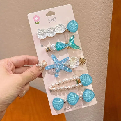 Shell Starfish Hair Clips for Cute Mermaid-Inspired Styles
