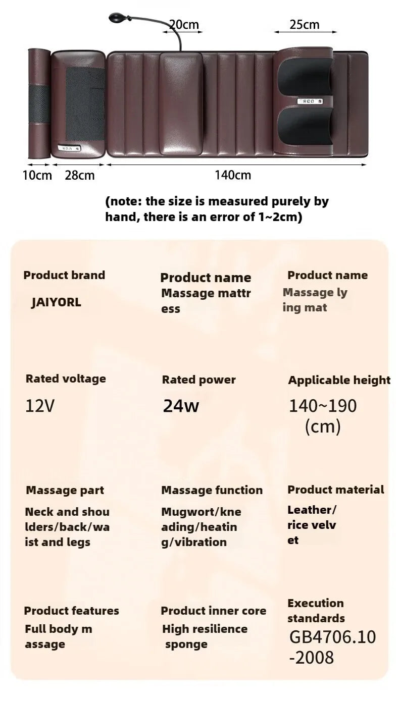 KentDO™ Full Body Massage Mattress – Heated Deep Relaxation