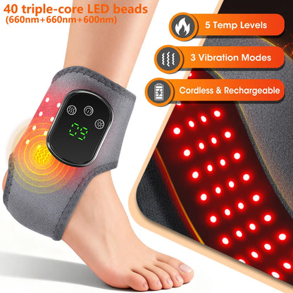Electric Ankle Massager with Heat for Fast Muscle Relief