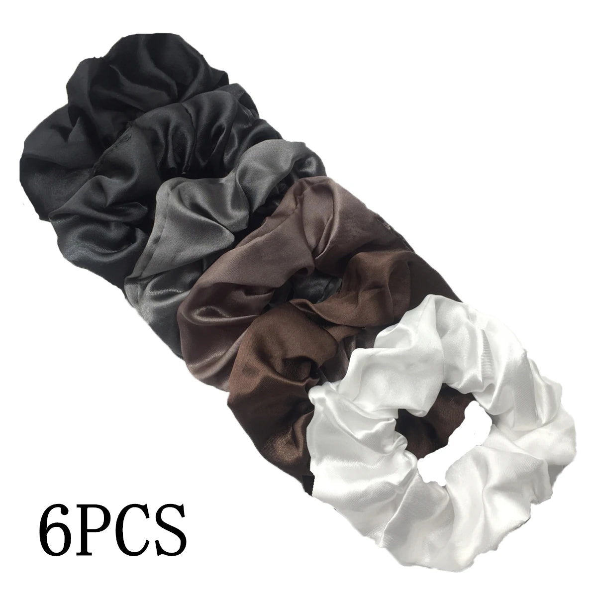 KentDO™ Satin Scrunchies 6PCS – No-Crease Hair Ties