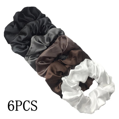 KentDO™ Satin Scrunchies 6PCS – No-Crease Hair Ties