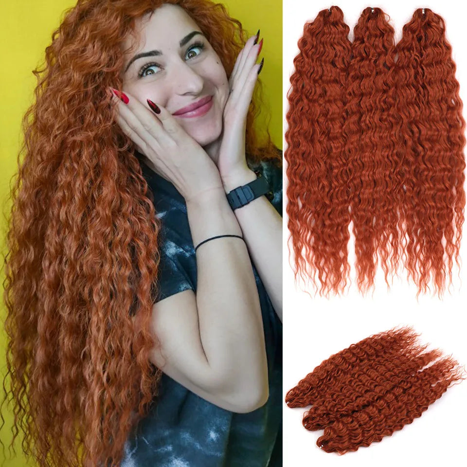 KentDO™ Water Wave Crochet Hair – Soft, Natural Curls 22"