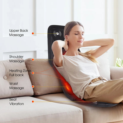 KentDO™ Infrared Back Massager Cushion – Full Body Relief