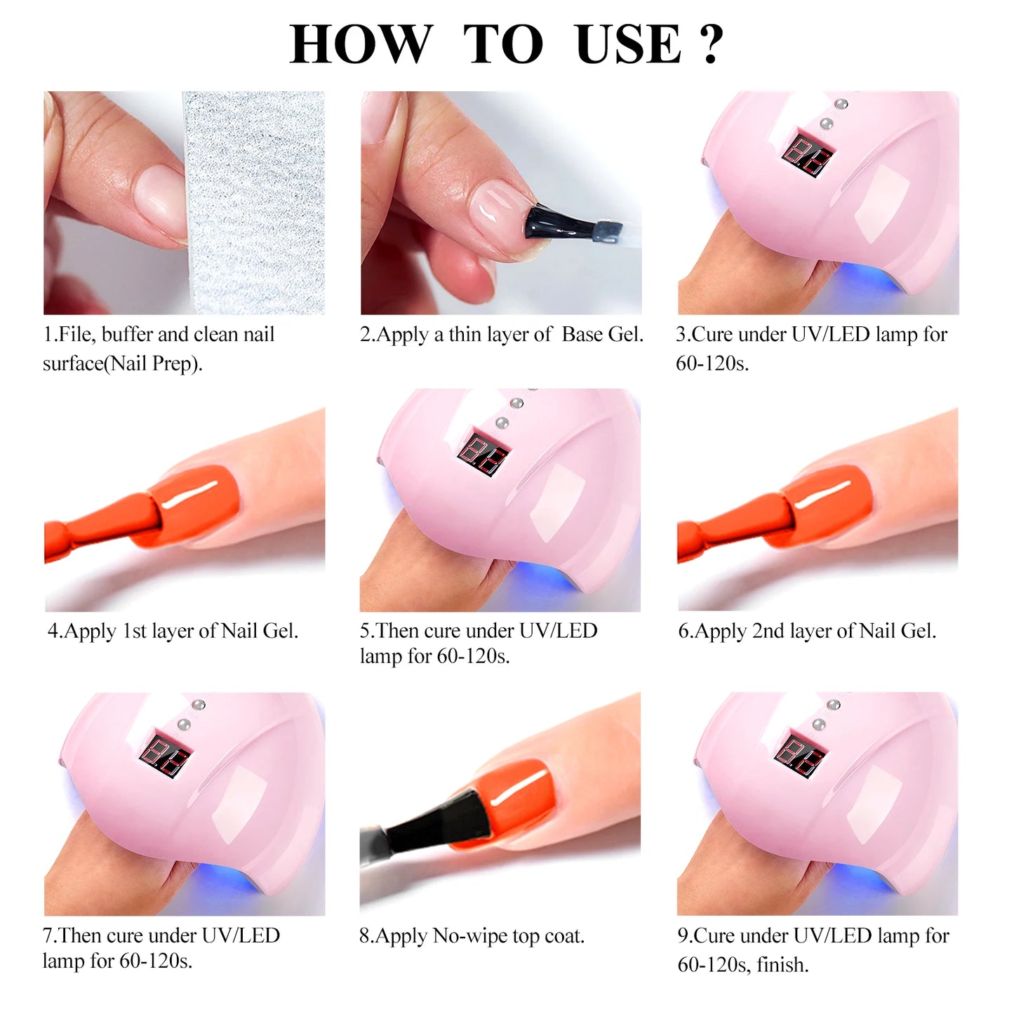 KentDO™ 7-Color Gel Nail Polish Set – Long-Lasting UV