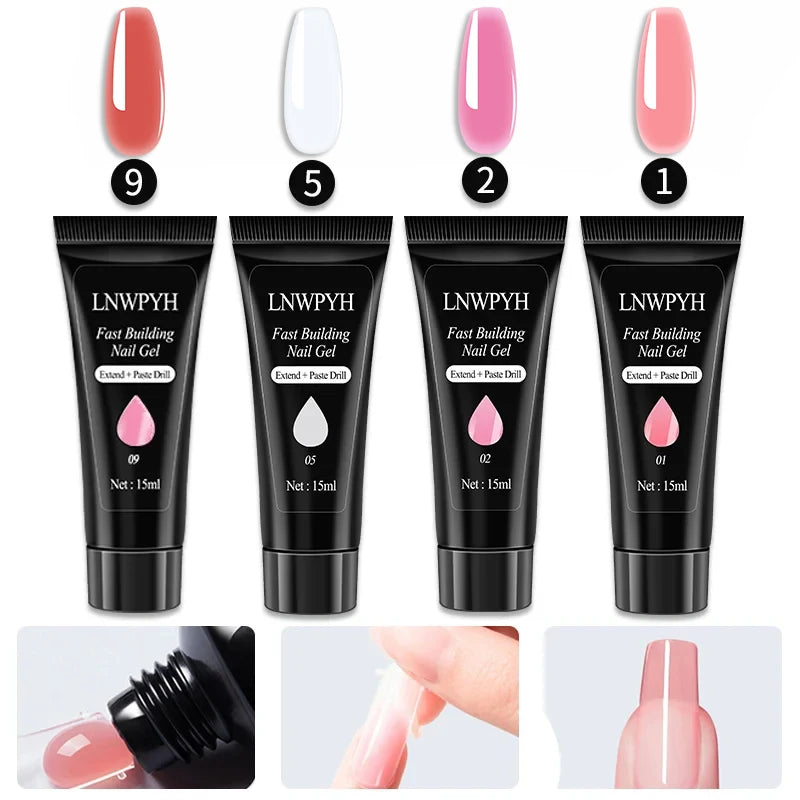 Acrylic Nail Kit with UV Lamp – 27 Colors Set