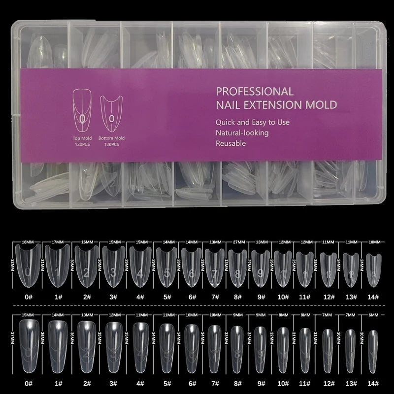 Dual Nail Forms Kit 240PCS – Perfect Shape Extensions