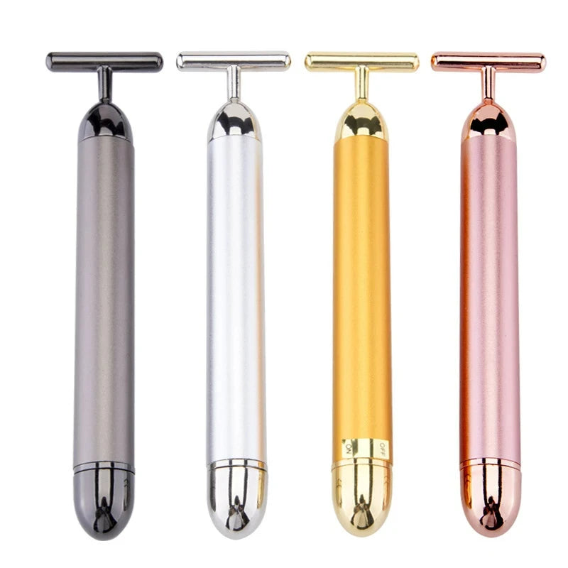 KentDO™ 24K Gold T-Shape Beauty Roller – Face Lift & Glow
