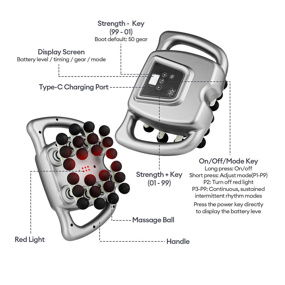 KentDO™ 42-Head Fascia Massage Gun – Deep Muscle Relief