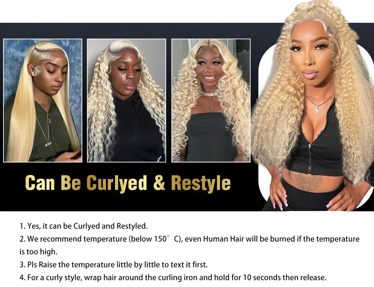 KentDO™ 613 Blonde Human Hair Wig – Luxurious HD Lace Shine