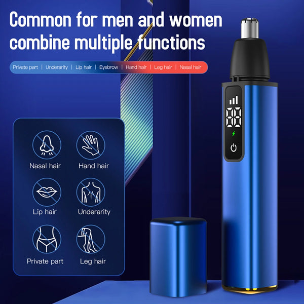 Fully charged nose hair trimmer ready for daily grooming