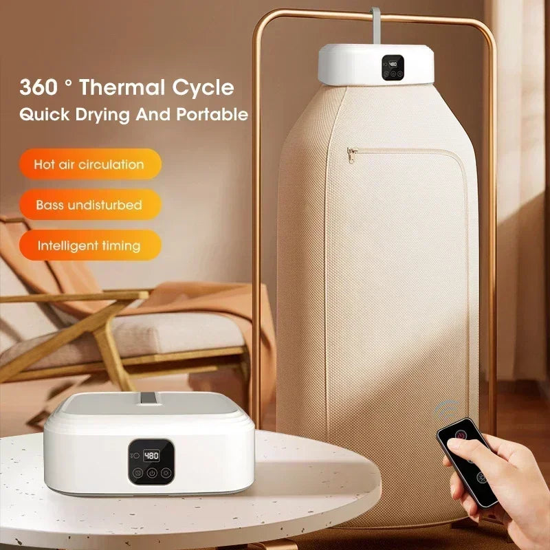 Folding Clothes Dryer with Remote – Fast, Space-Saving Drying
