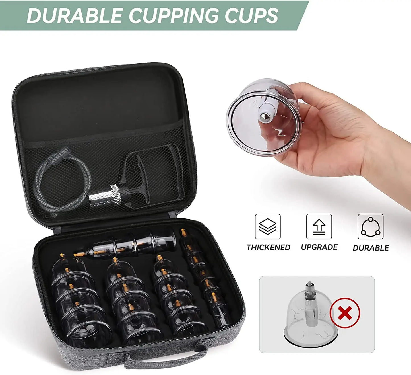 Vacuum Cupping Therapy Set for Deep Tissue Pain Relief