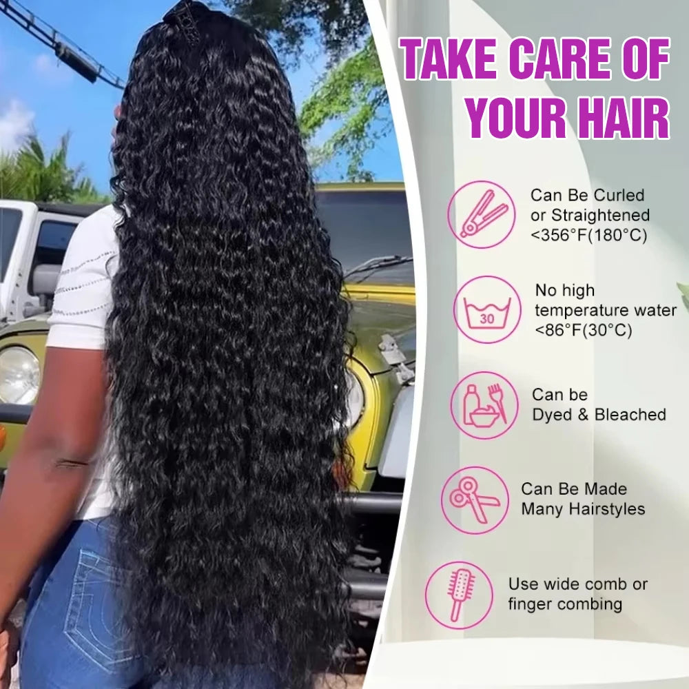 KentDO™ Deep Wave Human Hair Wig – 360° HD Lace Perfection