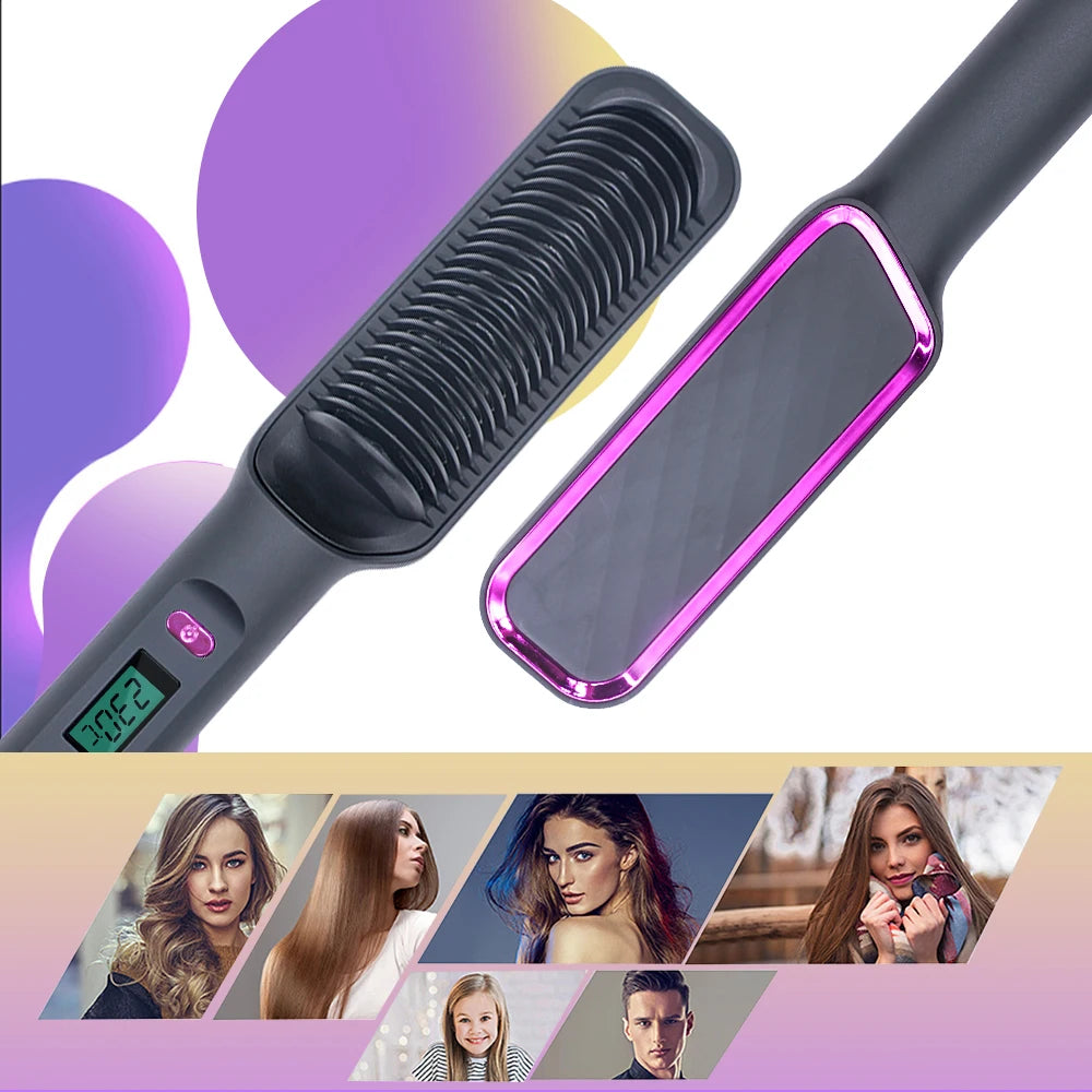 KentDO™ Electric Straightening Comb – Anti-Scald, Ionic Brush