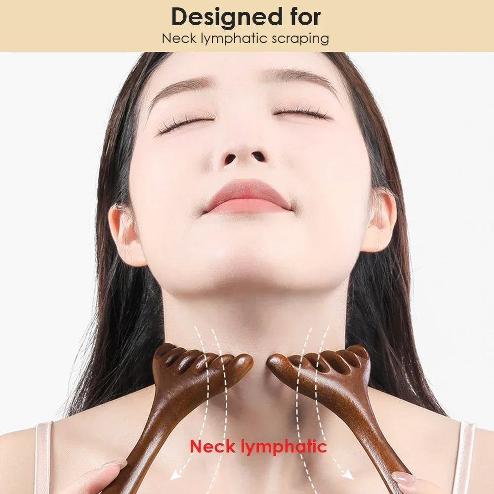 KentDO™ Sandalwood Massage Comb – Stress Relief & Skin Glow