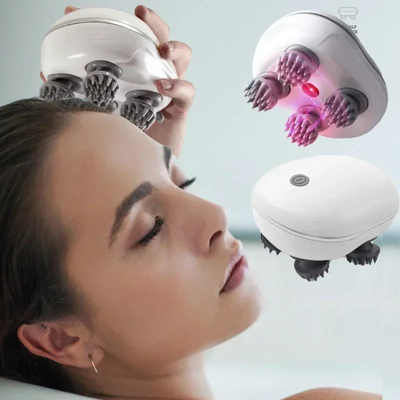 KentDO™ Electric Scalp Massager – Red Light Therapy & Stress Relief