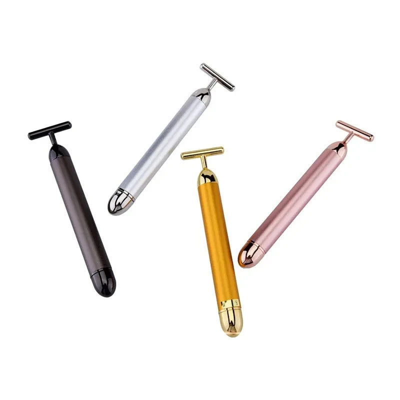KentDO™ 24K Gold T-Shape Beauty Roller – Face Lift & Glow