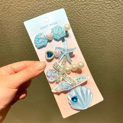 Shell Starfish Hair Clips for Cute Mermaid-Inspired Styles
