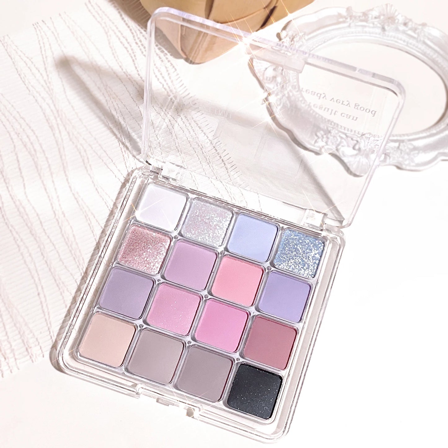 KentDO™ 16-Color Eyeshadow – Matte & Shimmer Earth Tones