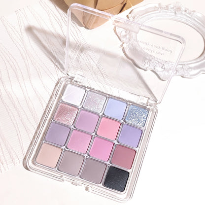 KentDO™ 16-Color Eyeshadow – Matte & Shimmer Earth Tones