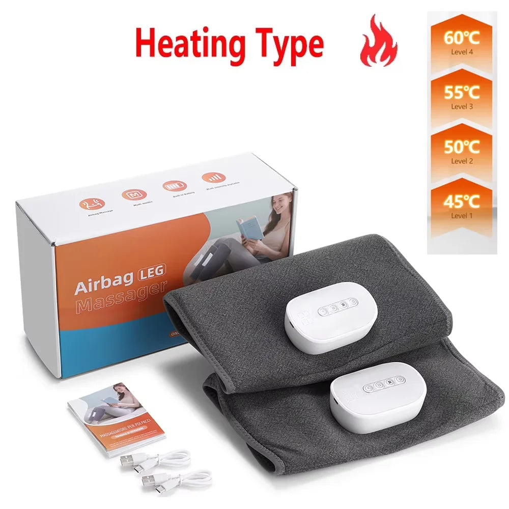 Wireless Air Compression Calf Massager with Heat Relief