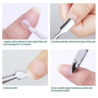 KentDO™ Stainless Steel Nail Cutter & Cuticle Pusher Set