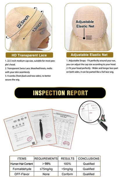 KentDO™ 613 Blonde Human Hair Wig – Luxurious HD Lace Shine