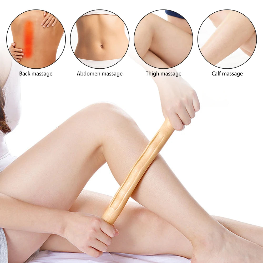 KentDO™ Wooden Gua Sha Roller – Back Massage & Relaxation