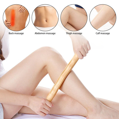 KentDO™ Wooden Gua Sha Roller – Back Massage & Relaxation