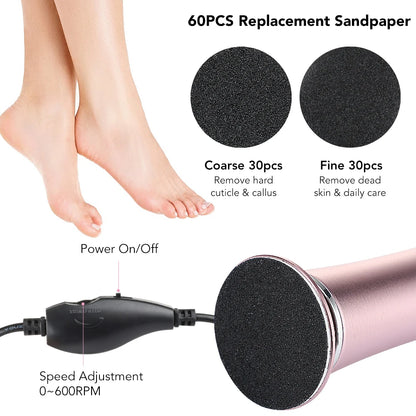KentDO™ Electric Foot File – Pro Callus Remover for Smooth Feet