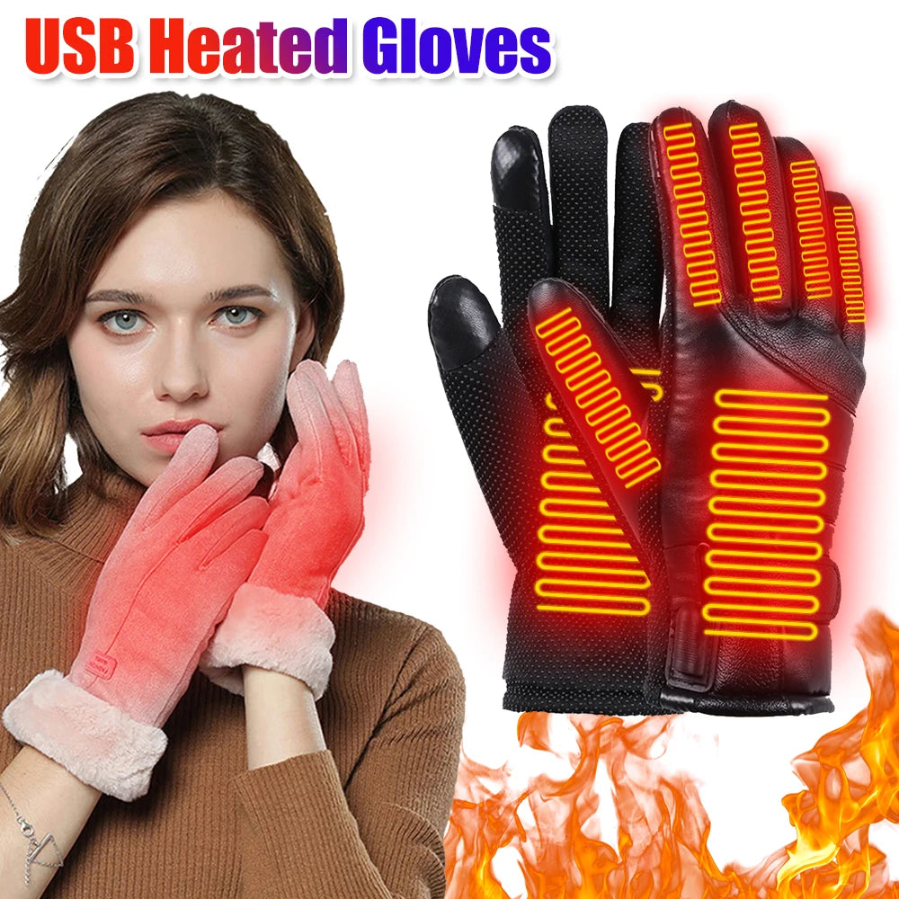 USB Heated Gloves for Winter Warmth & Touchscreen Use