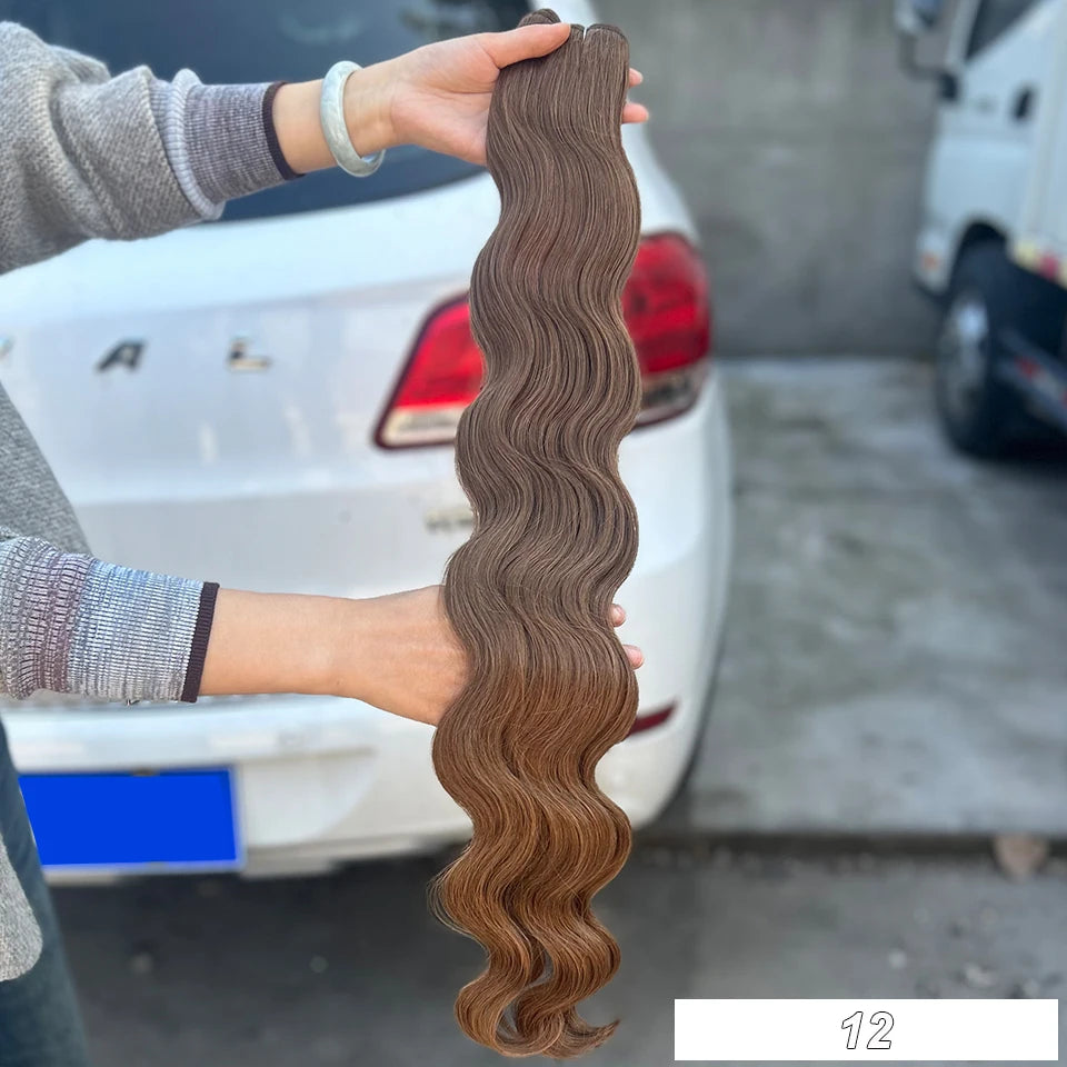 KentDO™ 30" Ombre Brown Body Wave Hair Extensions – Voluminous Look