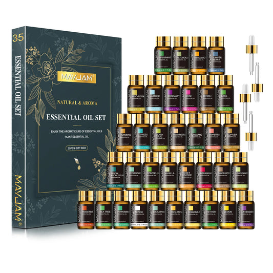 MAYJAM 35pcs Essential Oils Set for Diffuser DIY