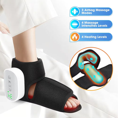 Electric Ankle Massager with Heat for Fast Muscle Relief