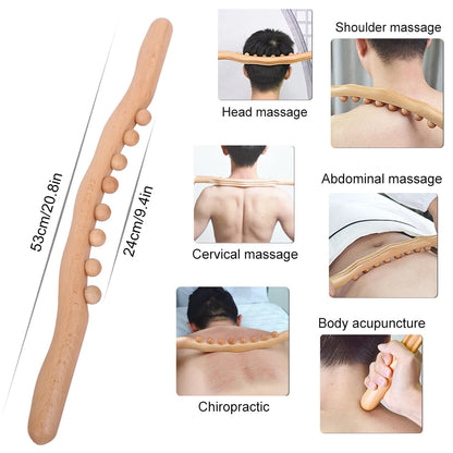 KentDO™ Wooden Gua Sha Roller – Back Massage & Relaxation